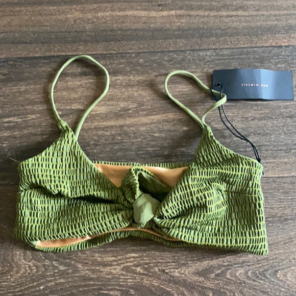 Sie Swim Bikini Top Green - Picture 2 of 5